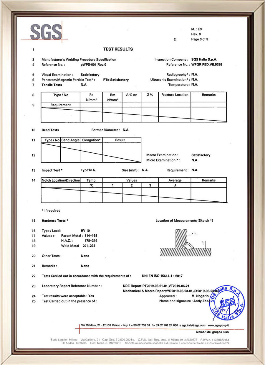 WPQR(欧标焊接工艺评定)